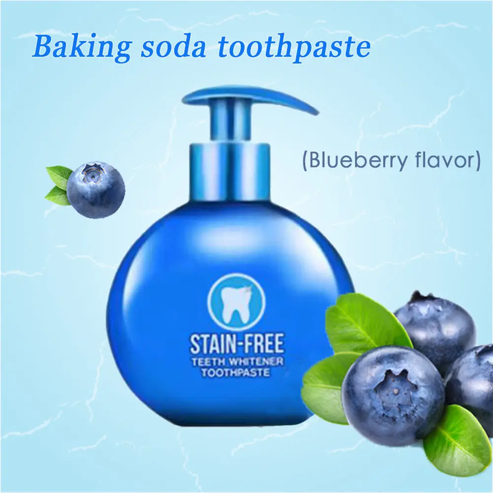 

Baking Soda Toothpaste Whitening Stain Remover 220g Press Intensive Toothpaste for Brushing Teeth DC120