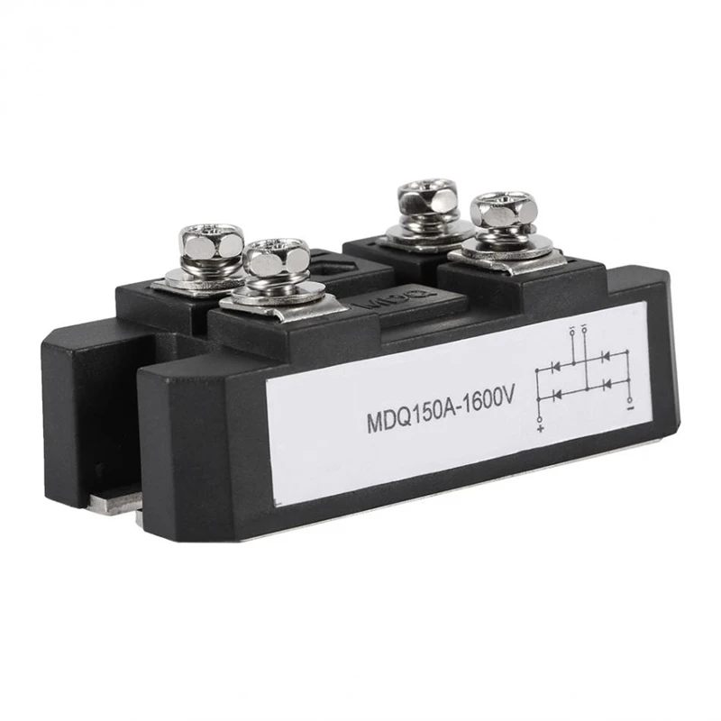 

TOP 1Pc MDQ 150A-1600V Black Single-Phase Diode Bridge Rectifier 150A Amp High Power 1600V