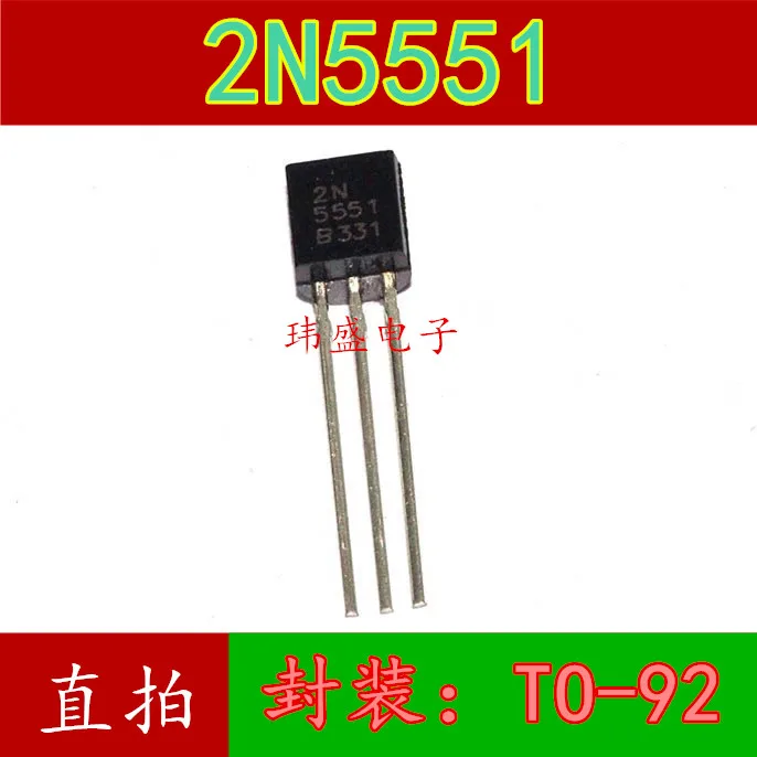 10 шт 2N5551 5551 TO-92 0.6A/160V | Электронные компоненты и принадлежности
