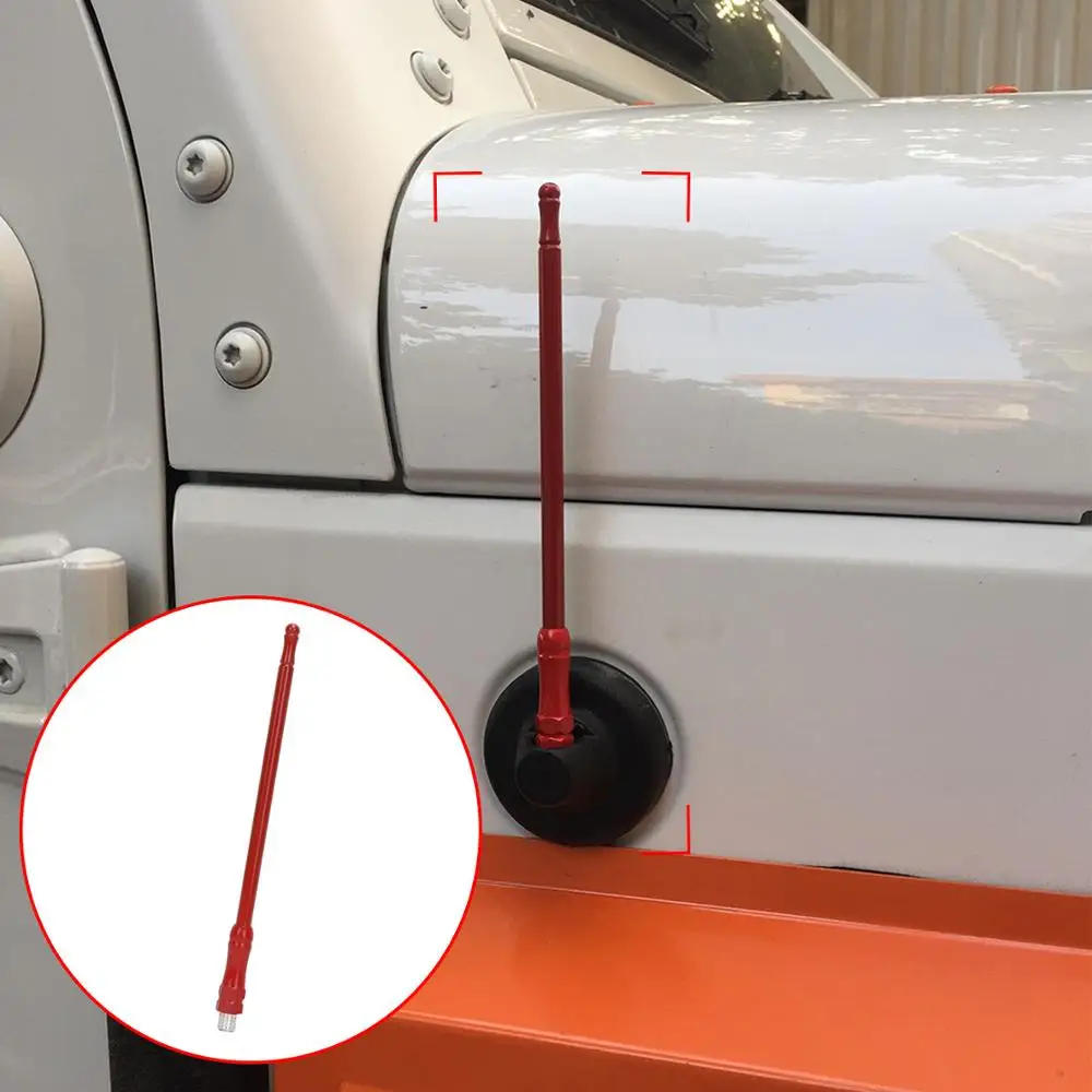 Для Jeep Wrangler JK 2007- автомобильная антенна AM FM Усилитель радиосигнала резиновая металлическая антенна для автомобиля мачта с болтом 8 мм