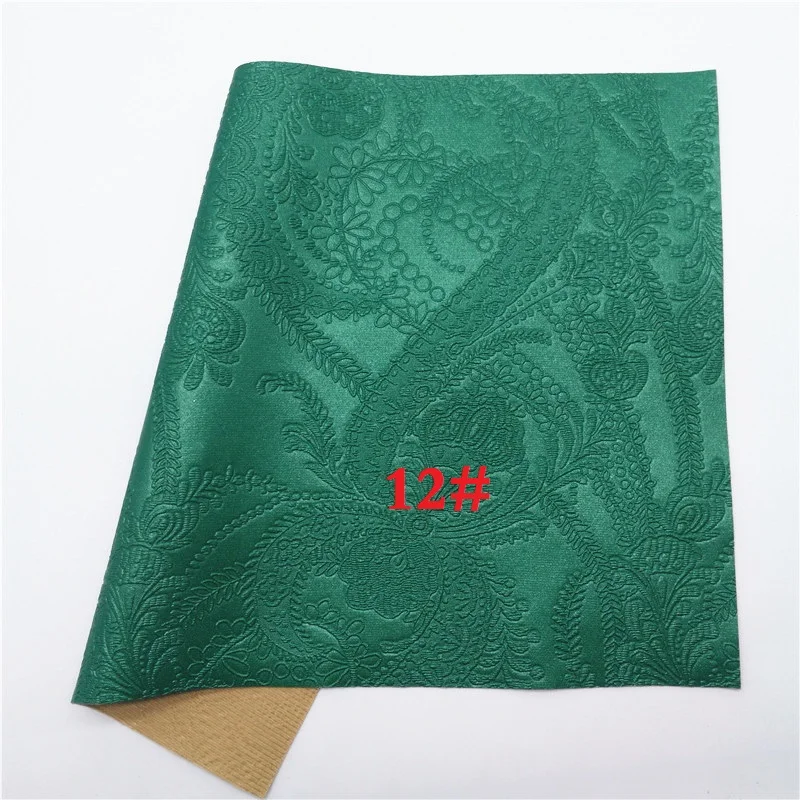 Glitterwishcome 21X29 см А4 Размер цветы тиснением искусственная ткань, синтетическая кожа искусственная кожа листы для бантов, GM636A - Цвет: 12
