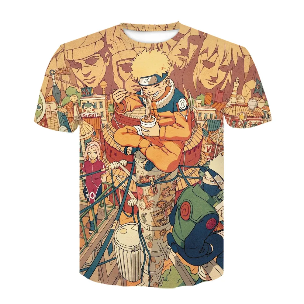 T-shirt D'anime japonais Kakashi 3D T-shirt Hommes et femmes bande dessinée o-cou Chemise cool Harajuku Vêtements de promotion d'usine