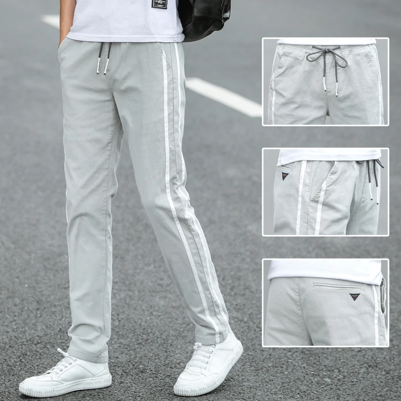 fitted striped pants