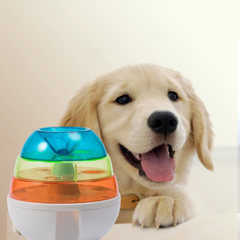 

Tumbler Pet Leaking Toy Cat And Dog Puzzle Automatic Leaking Device Pet Leaking Food Ball Rainbow Slow Food