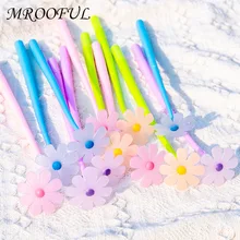 Novlty сменные цветные гелевые кавайные ручки с цветами 0,38 мм, черные чернила, ручка для детей, подарок, школьные офисные принадлежности, студенческие канцелярские принадлежности