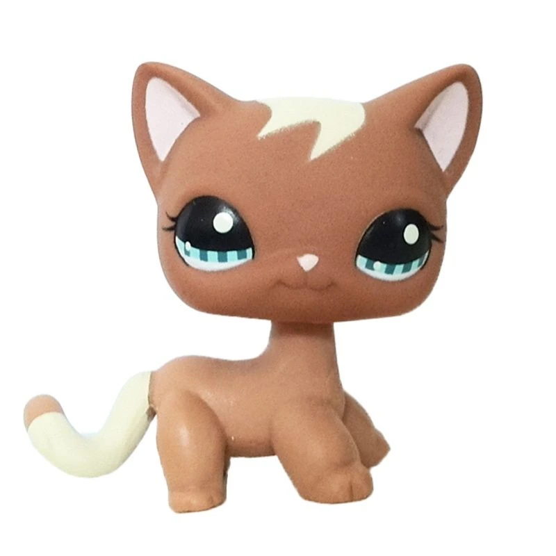 Littlest Pet Shop LPS Girl Gift blown Shorthair Cat Kitty W/Accessories