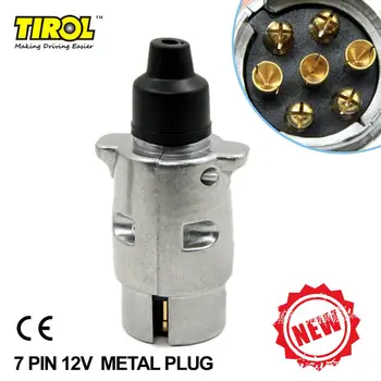

TIROL P3 12V 7-Pin New Trailer Plug 7-Pole Round Pin Trailer Wiring Towbar Connector Towing Plug N Type - Trailer End T22776b