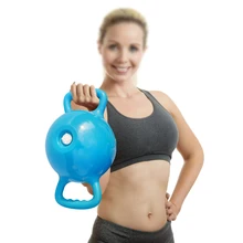 Спортивный Тренажерный Зал мягкий Пилатес Йога фитнес чайник колокольчик 4-12LB водный гири Бодибилдинг Фитнес Упражнения оборудование двойные ручки