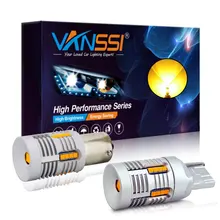 Vanssi 7507 bau15s py21w led canbus erro livre transformar a luz do sinal t20 7440 7440na wy21w led canbus nenhum flash hiper âmbar amarelo