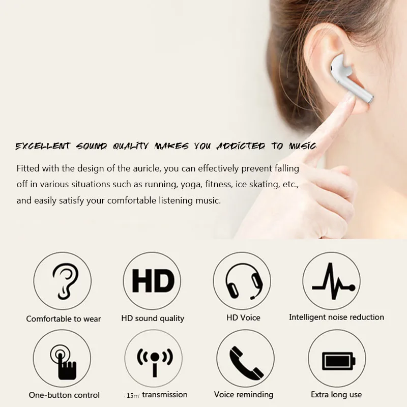 Fashion Cartoon Bluetooth Headset TWS Wireless Binaural Running Sports Bluetooth 5 0 Earphone Button Control for Android Apple