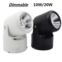 Диммируемый 10 Вт 20 Вт супер яркий Точечный светильник с поворотом на 180 градусов Потолочный светодиодный светильник с подсветкой AC85-265V светодиодный светильник с креплением на поверхности