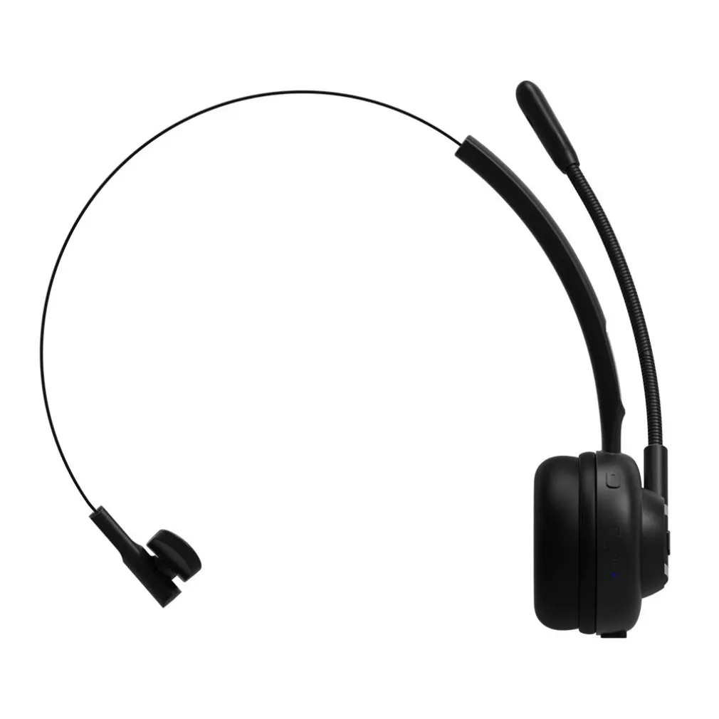 Wireless 5 0 Business Call Intelligent Noise Cancelling Call Headset Black with Charging Stand Convenient