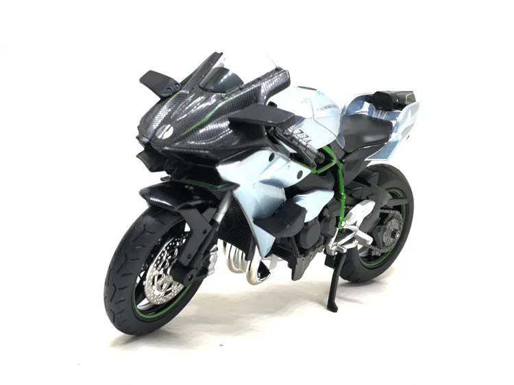 Huayi в коробке 1:12 Kawasaki Ninja H2R сплав модель мотоцикла Уличный велосипед металлический локомотив звук и светильник игрушка