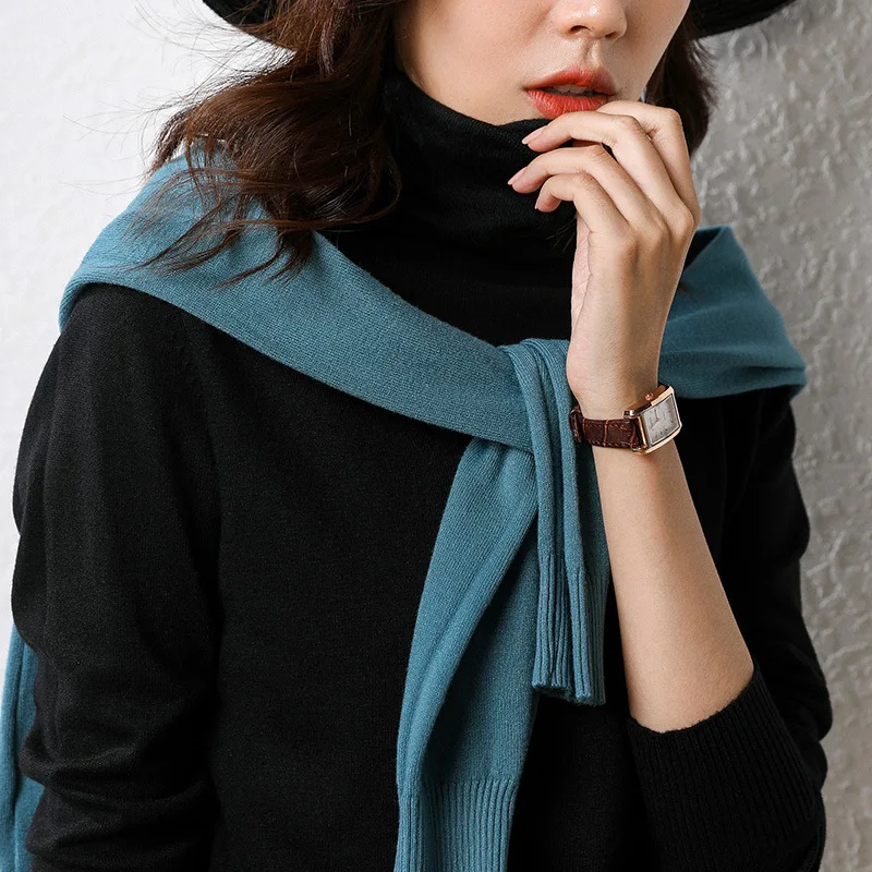 Semfri Sweater Women 2020 Korean Version Turtleneck Sweater Autumn Winter Warm Bottoming Pullovers Female Fashion Knitted Tops