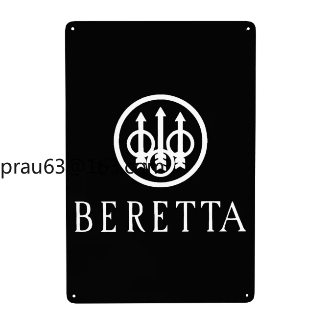 Beretta черный логотип металлический жестяной знак профессиональный пистолет бренд