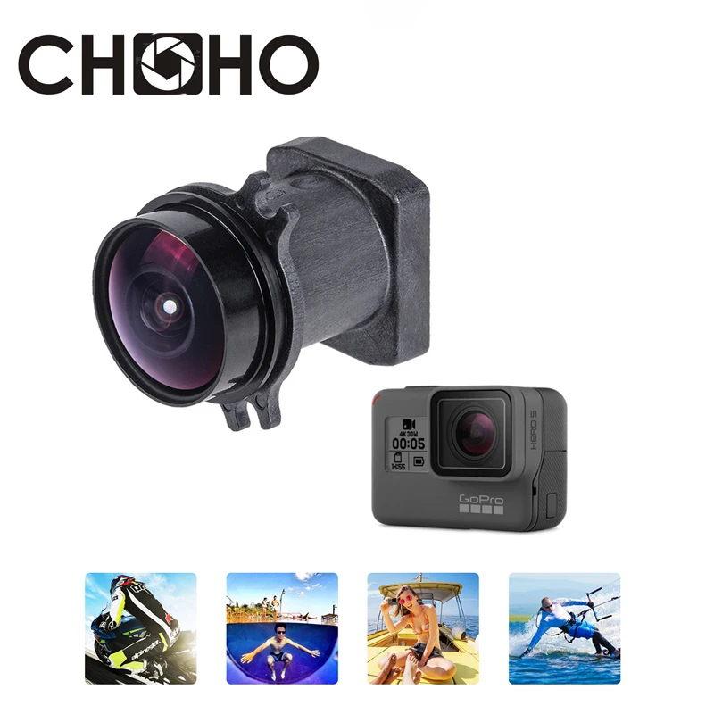 Сменный широкоугольный объектив для камеры Go Pro HERO 5 6 7 черный 170 градусов|Чехлы