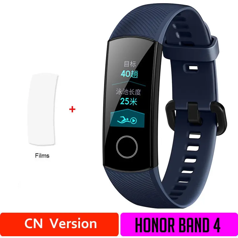 BlueStandard4 add F Браслет HONOR Band 4, фитнес-браслет, трекер, спортивный браслет, трекер активности в реальном времени, смарт-носимые устройства(стандарт - Цвет: BlueStandard4 add F