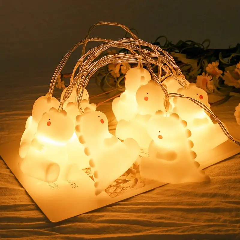 10 светодиодный милый динозавр декоративные святящиеся полосы помет лампа в виде монстра детская комната