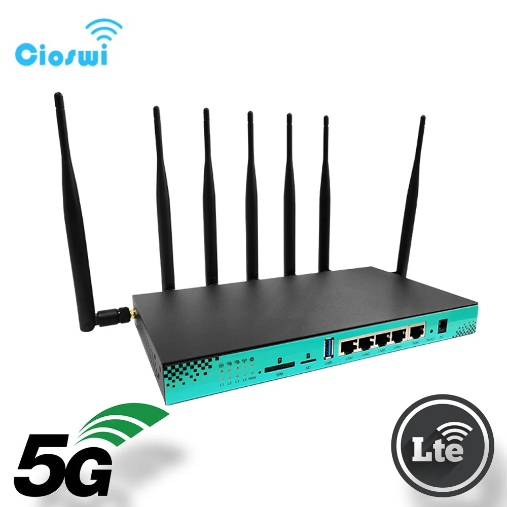 wifi booster extender Cioswi WG1608 1200Mbps 5G Wireless Router Dual Band 4*1000M LAN 4G Industry Router 16MB 256MB PCIE M.2 Slot Openwrt Firmware wireless wifi range extender