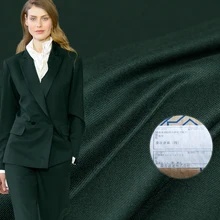 Перламутровые шелковые темно-зеленые японские Саржевые камвольные шерстяные ткани материал осенние женские брюки костюмы швейная ткань