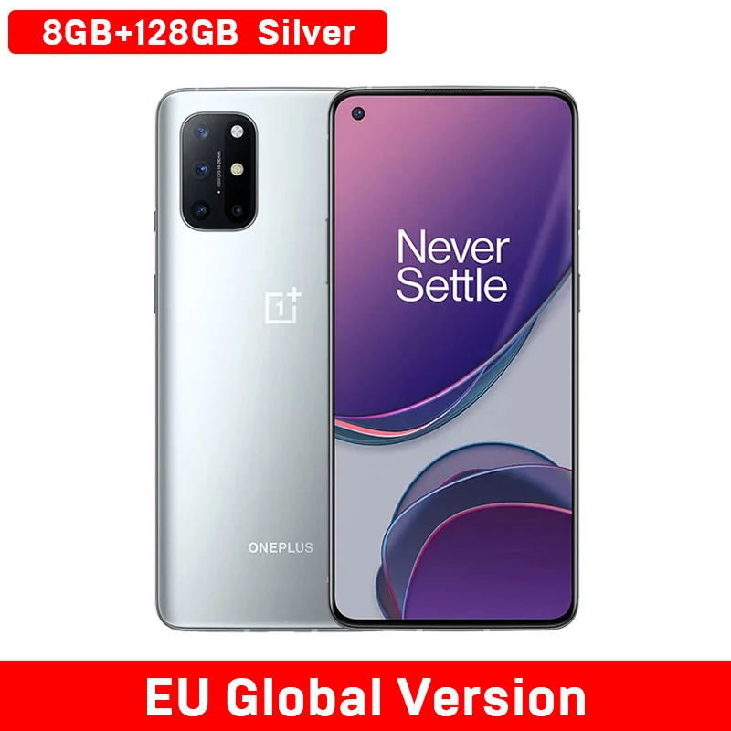 Global Version OnePlus 8T 5G Smartphone Snapdragon 865 48MP Camera 120Hz AMOLED Fluid Screen 65W Fast Charging NFC Mobile Phone oneplus new cell phone OnePlus