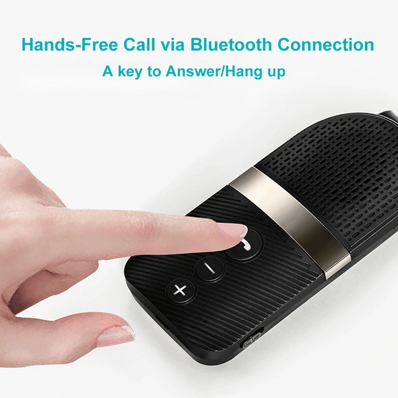 E09 Bluetooth Car Kit Handsfree Noise Cancelling Bluetooth Receiver Car Speakerphone Multipoint Clip Sun Visor For Two Phone