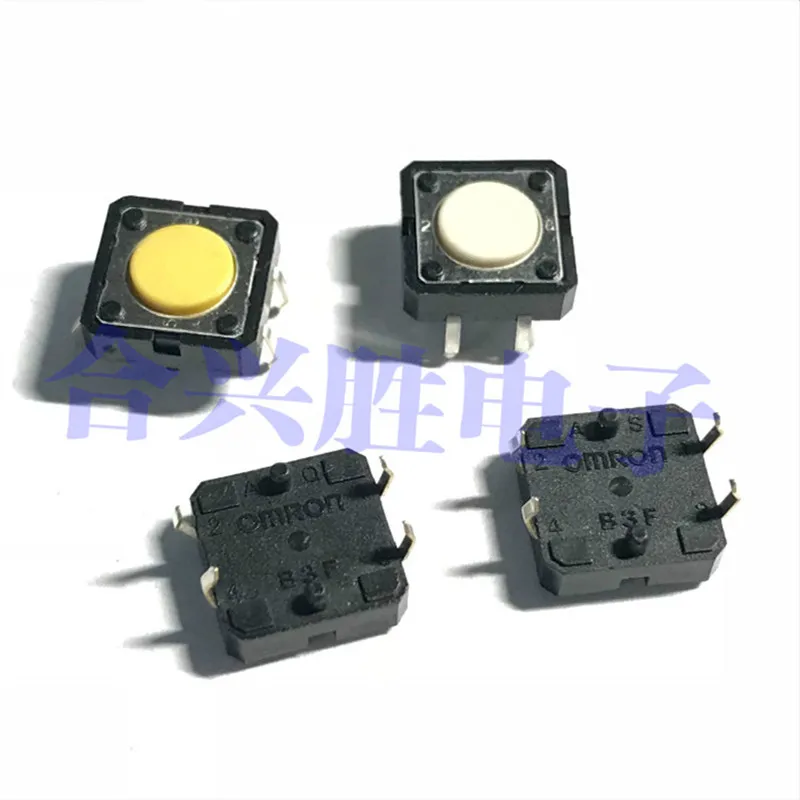Кнопка микро-touch switch B3F-4000 (белый)/B3F-4005 (желтый) 12*12*4 3 мм | Обустройство дома