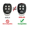 DITEC GOL4C Garage Door/Gate Remote Control Replacement/Duplicator Fixed Code 433.92Mhz 4