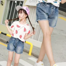 Г. Детская одежда в Корейском стиле, Новая Стильная летняя одежда шорты с меховой отделкой для девочек модные детские повседневные шорты