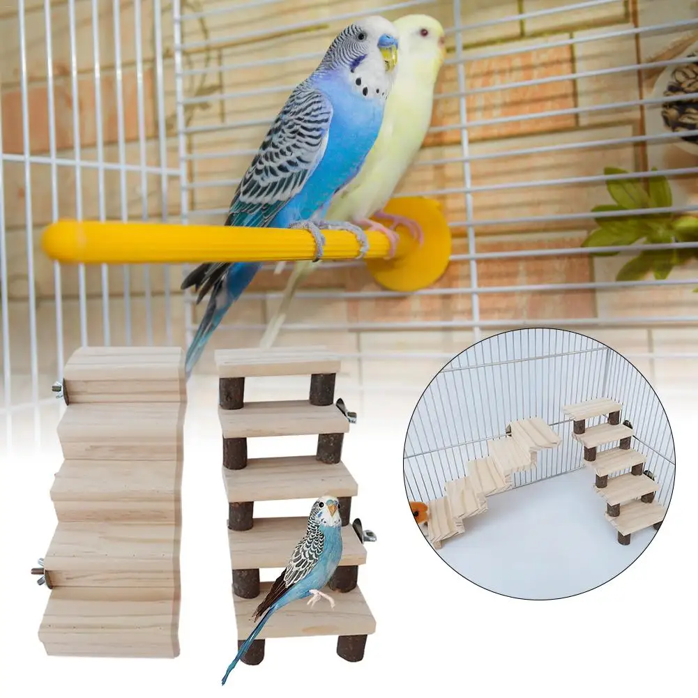 

Hamster Toy Parrot Springboard Ladder Toy Bird Standing Pet Stairs 5-story Staircase Design Pet Climbing And Explores Stair