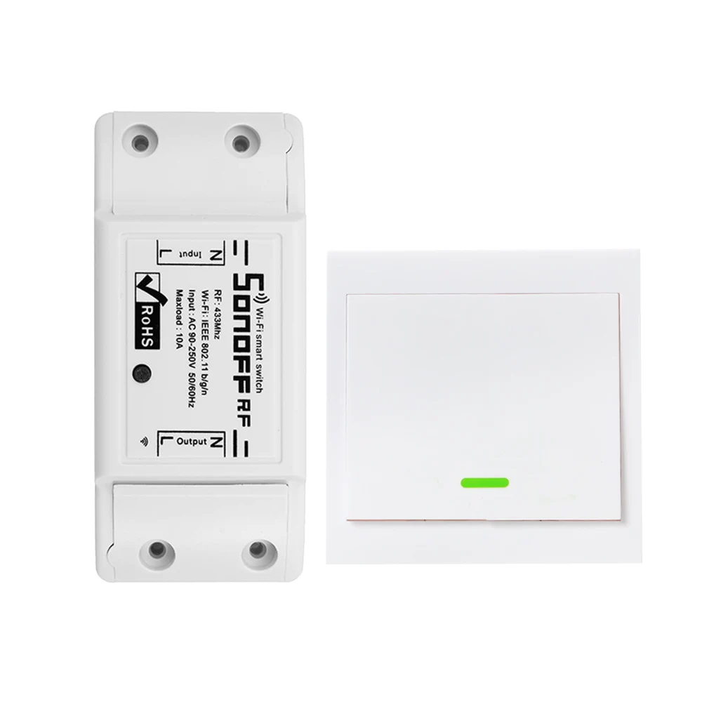 SONOFF RF Wifi переключатель RF 433 МГц для Alexa Google Home 10A/2200 Вт беспроводной переключатель с функцией синхронизации для Android/IOS APP управления - Комплект: 1 Piece