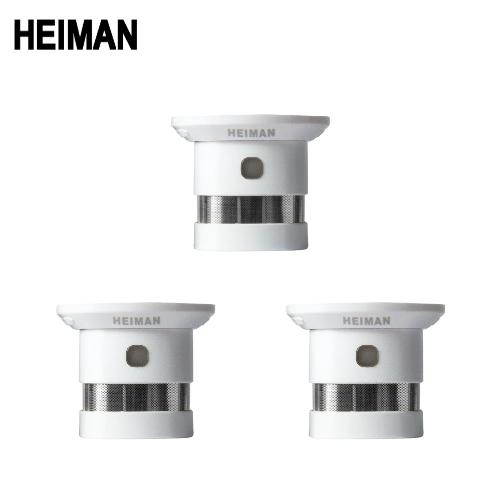 3pcs HEIMAN независимая пожарная сигнализация детектор дыма система умного дома Высокая чувствительность датчик безопасности - Цвет: 3pcs