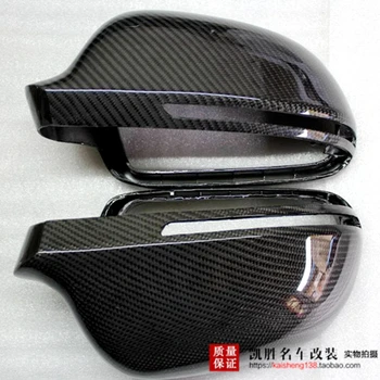 

2pcs/set Carbon Fiber Replacement Side Wing Rear View Rearview Mirror Cover W/O side lane assist for Audi S4 A4 A5