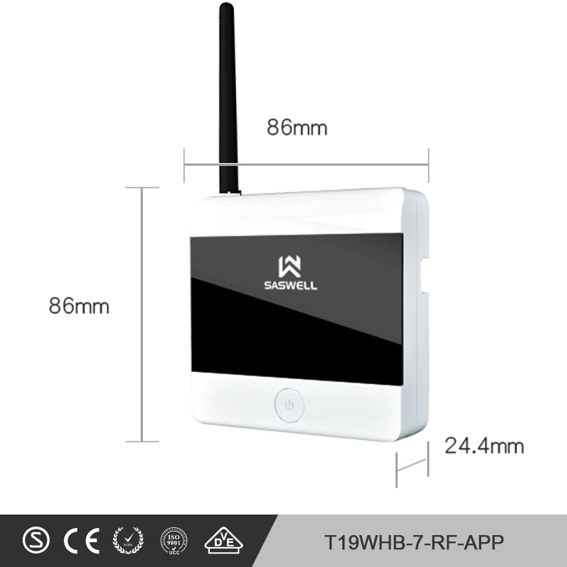 SASWELL Wi-Fi термостат контроллер температуры приложение для смартфона с плоской задней стеной крепление комнаты беспроводной Программируемый терморегулятор