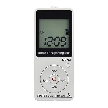 

Portable FM / AM Radio LCD Display Radio Conference Receiver with Earphone Sports Pedometer