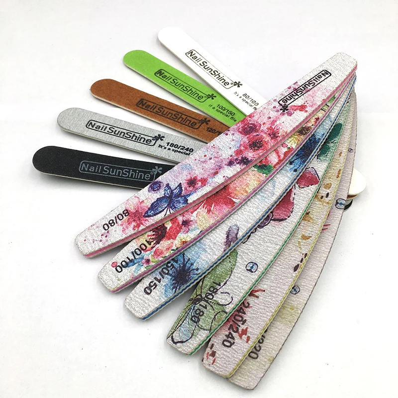 11Pcs Pack High Quality Double side Sandpaper Nail File limas para Grinding Nail Art Buffing Block 5