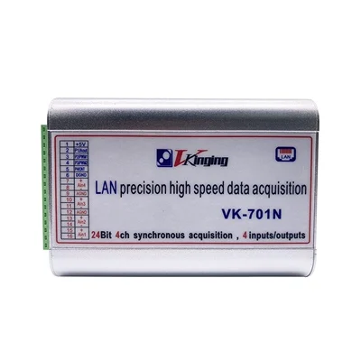 VK701N Ethernet LAN 24-битная карта сбора данных УФ сбор 100K четырехканальный модуль