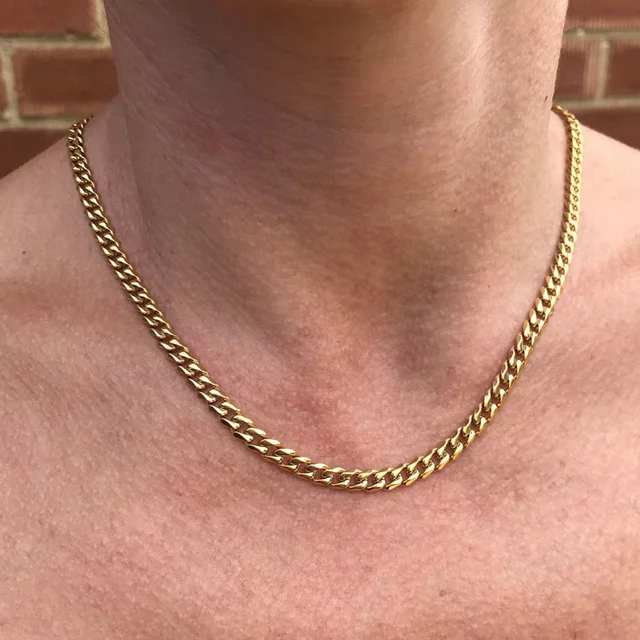 2021 collana classica da uomo larghezza da 3 a 7 MM collana lunga in acciaio inossidabile per gioielli a catena da uomo e donna 6