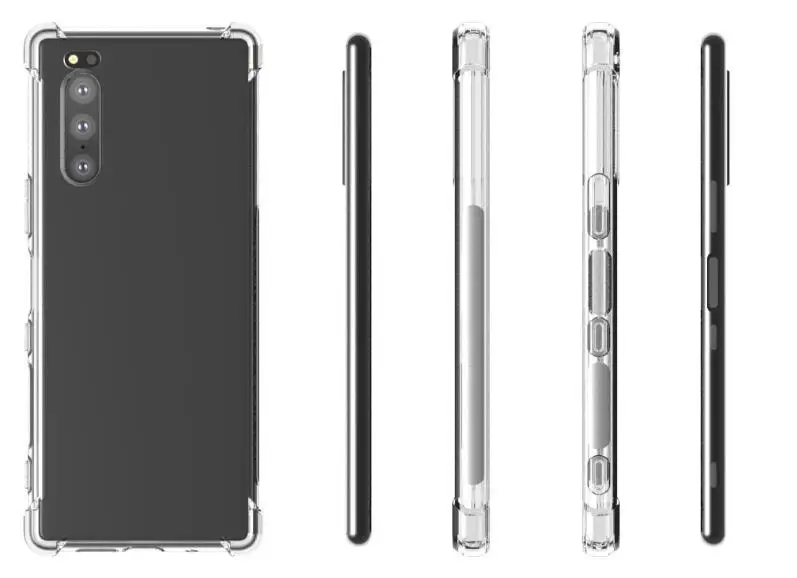 Чехол для sony Xperia 5+ прозрачное закалённое стекло Мягкий ТПУ гелевый силиконовый защитный чехол для телефона