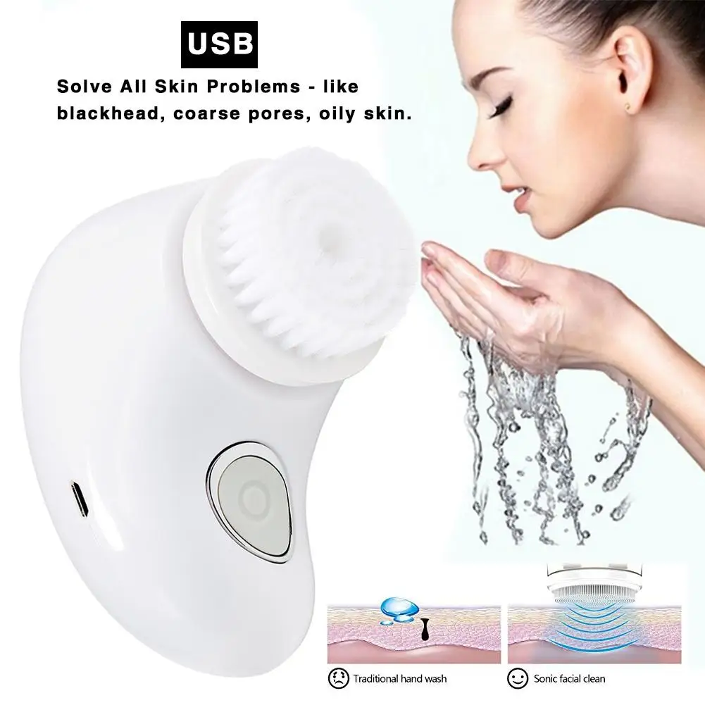 

5PCSset women wash facial Cleansing Brush face cleanser waterproof Body brush female electric face cleaning apparatus Speed DC3V