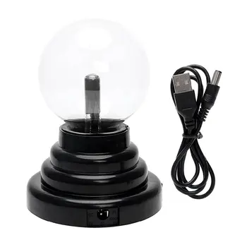 

ICOCO USB Plasma Ball Lamp Touch Sensitive Novelty Glass Light Sphere Nightlight Kids Birthday New Year Gifts Decor Ball Lamp