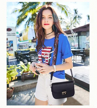 

2020 New Style WOMEN'S Bag Genuine Leather WOMEN'S Bag Simple Lock Shoulder Bag Fashion Cowhide Square Sling Bag