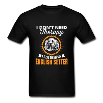 

English Setter Dog Short Sleeve T Shirt Man New Designing Tee Shirt 100% Cotton Crew Neck Men T Shirt For Team
