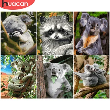 

HUACAN DIY Painting By Numbers Koala Drawing On Canvas Pictures By Number Animal Kits Hand Painted Paintings Art Gift Home Decor