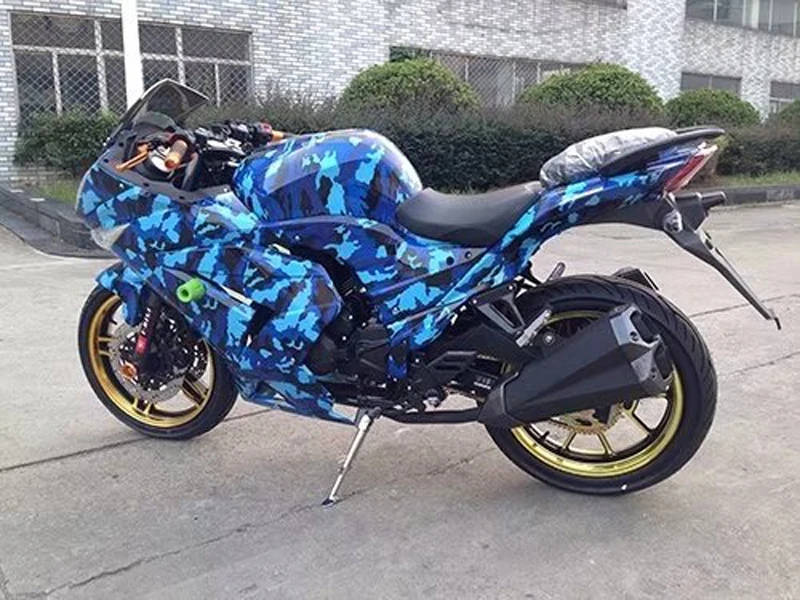 Black Blue Camo Vinyl Wrap Sticker-4