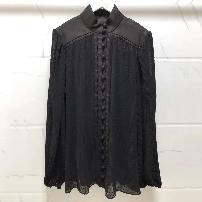 Vintage Solid Women Blouse Shirts Autumn Fashion Office Lady Style Long Sleeve Elegant Button Blouse Shirt