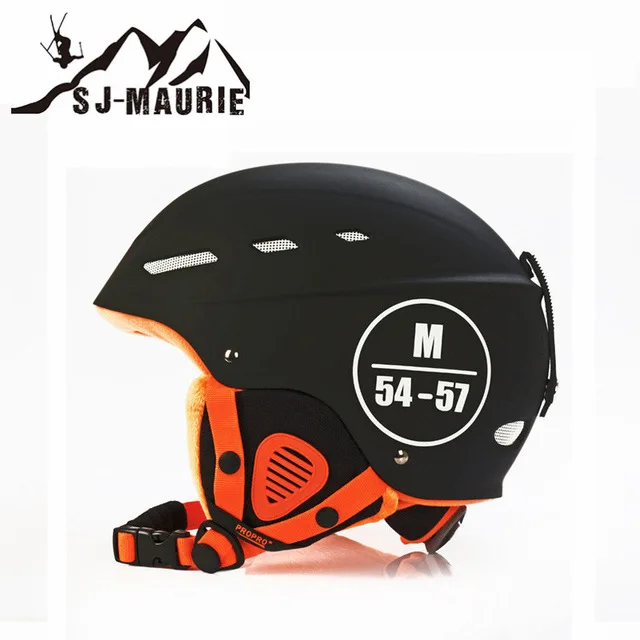 Мужские и женские шлемы для катания на коньках, скейтборде, лыжный шлем, цельные шлемы для сноуборда, лыжная защита, 4 цвета - Цвет: Черный