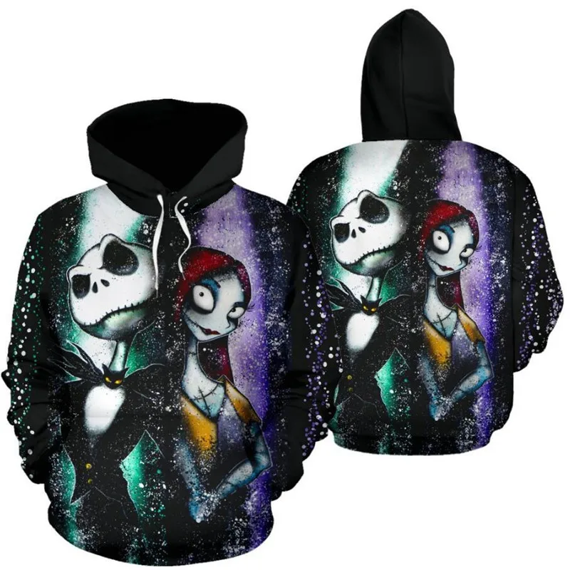 Anime The Nightmare Before Christmas Cosplay Jack Skellington Hoodie Men and women Sweaters Anime Apparel 3D Printing New