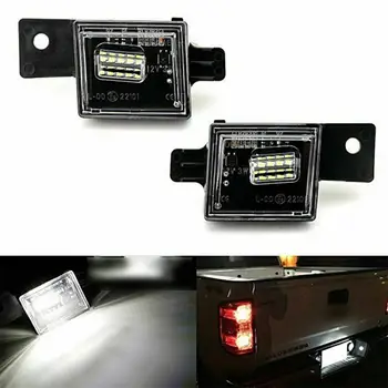 

2PCS 3W Full LED License Plate Light Assembly Kit For Chevrolet Truck, Powered By 15-SMD Xenon White LED Diodes Car Accessories