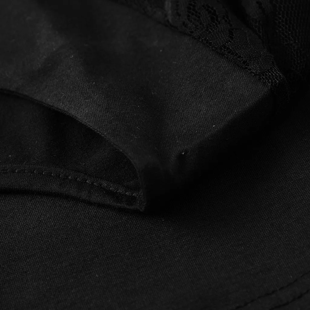 XL-5XL размера плюс, Женская туника, рубашка, модная Кружевная блуза с вырезом, осенняя блуза с рукавом три четверти и круглым вырезом, blusas mujer de moda